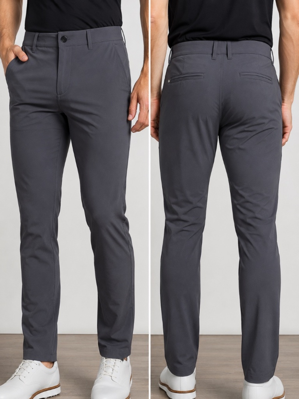 Greyson Men’s Sequoia Performance Golf Pants Gray 31x28 Stretch Nylon Blend